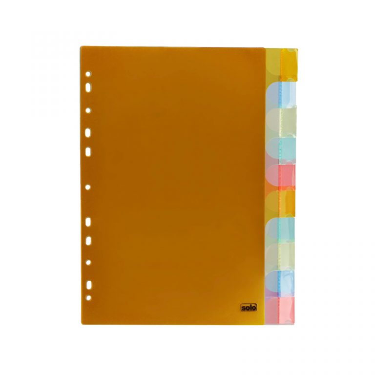 SP 110 Plastic Separator/Divider (Set of 10) A4 Multi Color Solo (1 Pcs