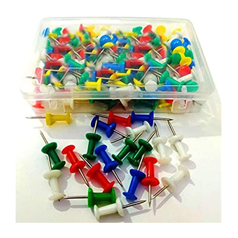 Push Pin Multi-Colord (100 Pcs Pack) - Essentials Alliance